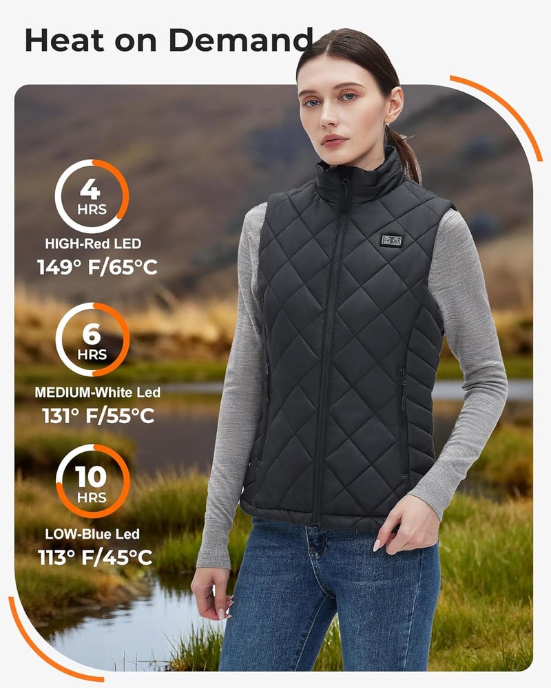 Glaais Heated Vest Women with Battery Pack 16000mAh 7.4V, Women's Heated Vest Warming Electric - Image 3